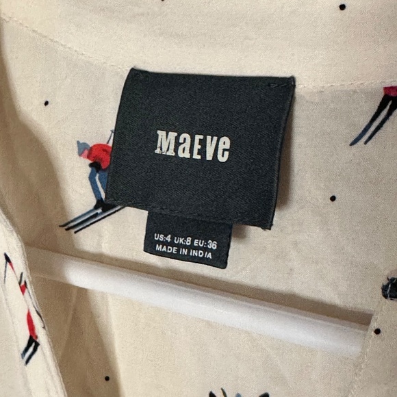 Maeve - Apres Ski Button-up Shirt - Size 4/Small - Picture 2 of 3